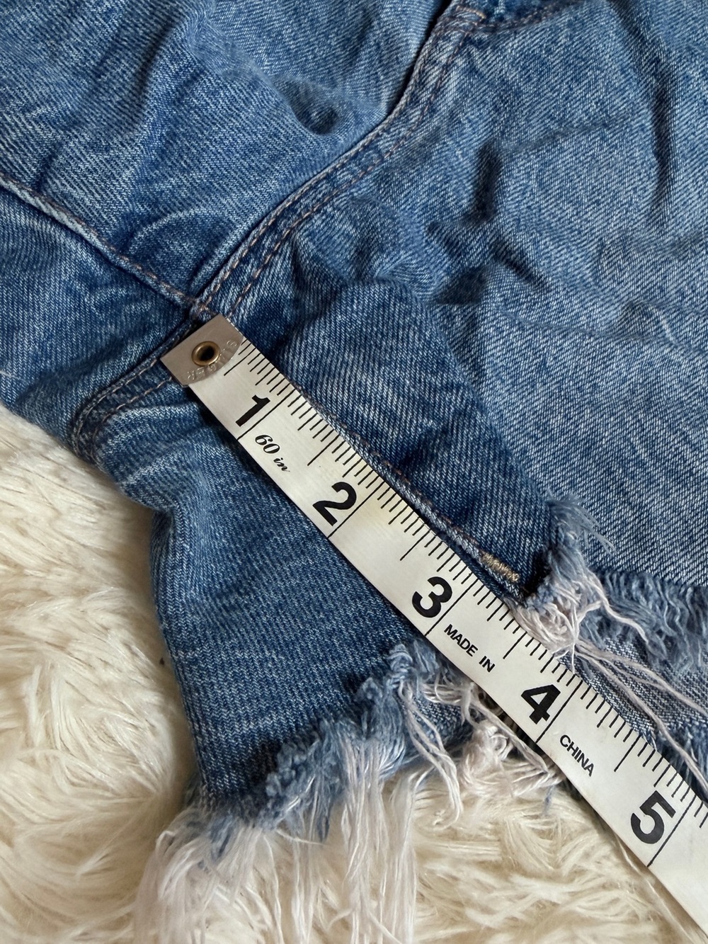 American Eagle Outfitters Light Blue Distressed Denim Shorts - Picture 6 of 6